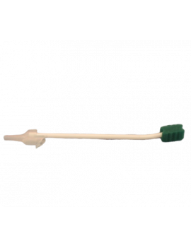 C9010:  Cepillo neutro, con succión y válvula, color verde. Paquete de 50